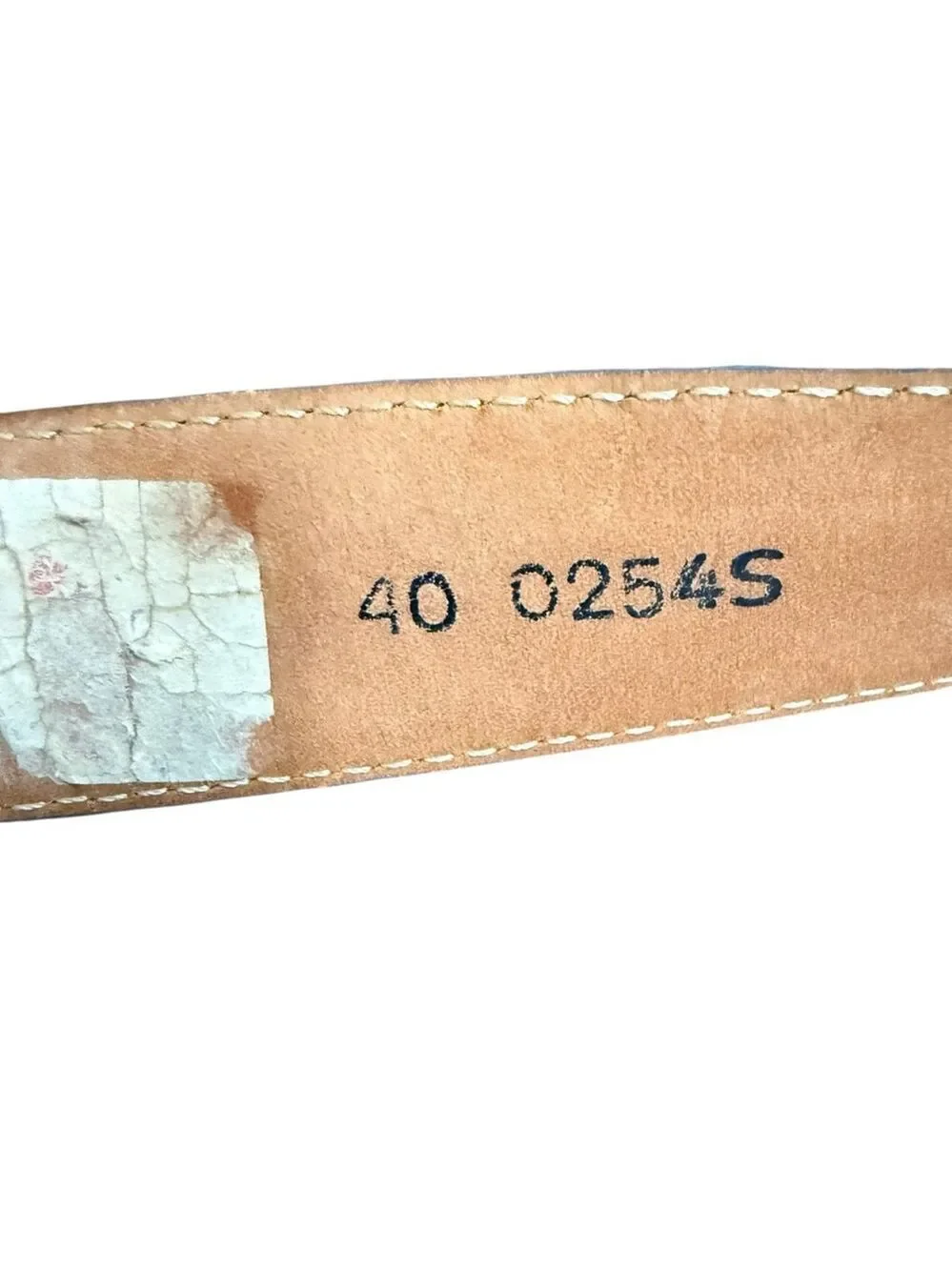 Vintage Genuine Lizard Leather Belt Brown Size 40 Measures 45 Inches USA